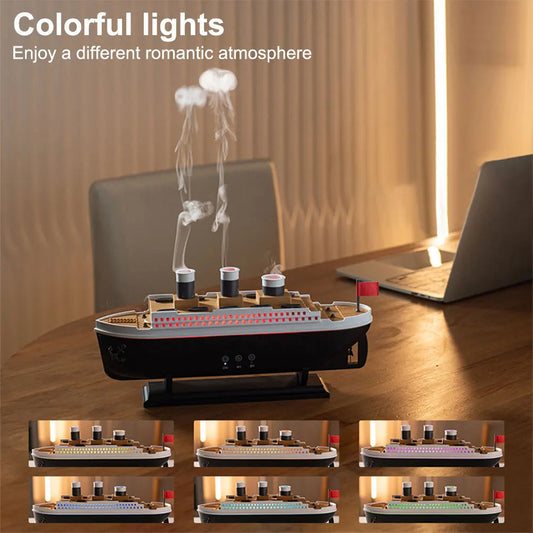Titanic Ship Model Air Humidifier Essential Oil Diffuser & Night Light