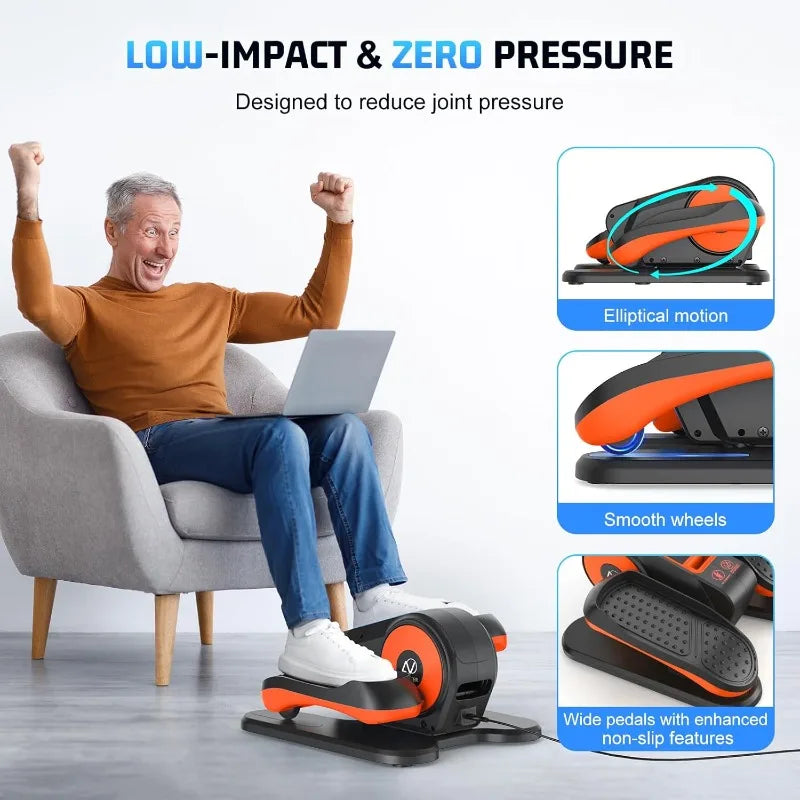 ANCHEER Under Desk Elliptical, Electric Leg Exerciser While Sitting, Motorized Ellipse Leg Exerciser Seated Elliptical Machine