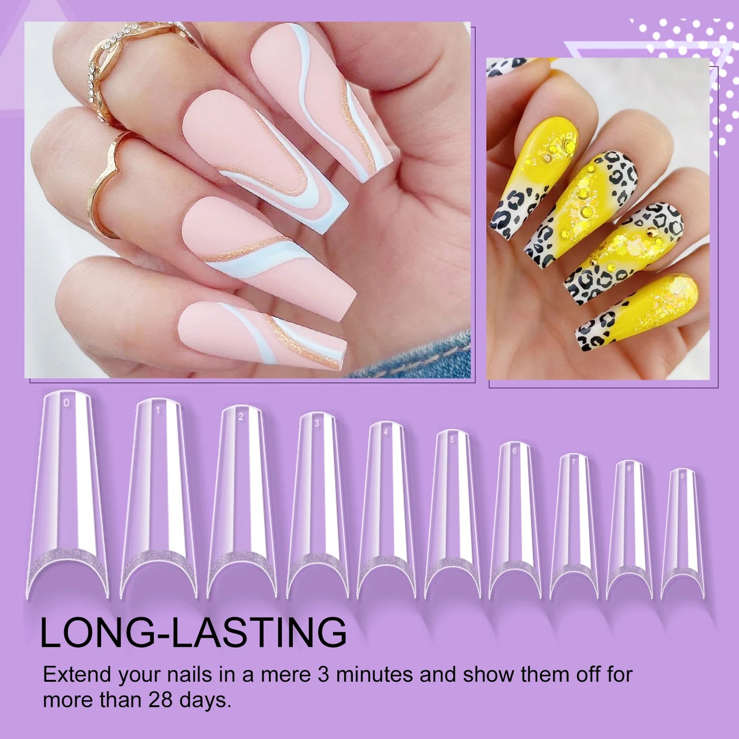 Gel Nail Kit with Cover Nails Tips & UV LED Nail Lamp