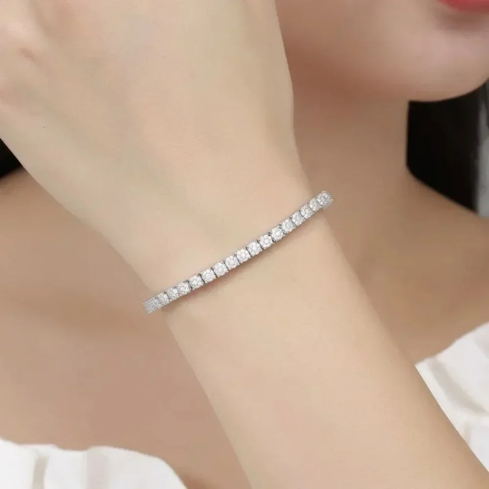 Tennis Bracelet Iced Out Chain Bracelets For Women Men Silver Color Men Bracelet Chain Homme Jewelry