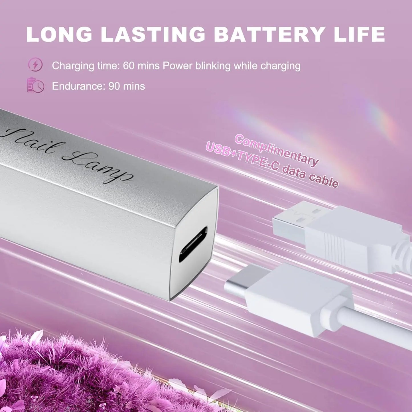 UV Light for Gel Nails Handheld Portable/Rechargeable Dryer with Display