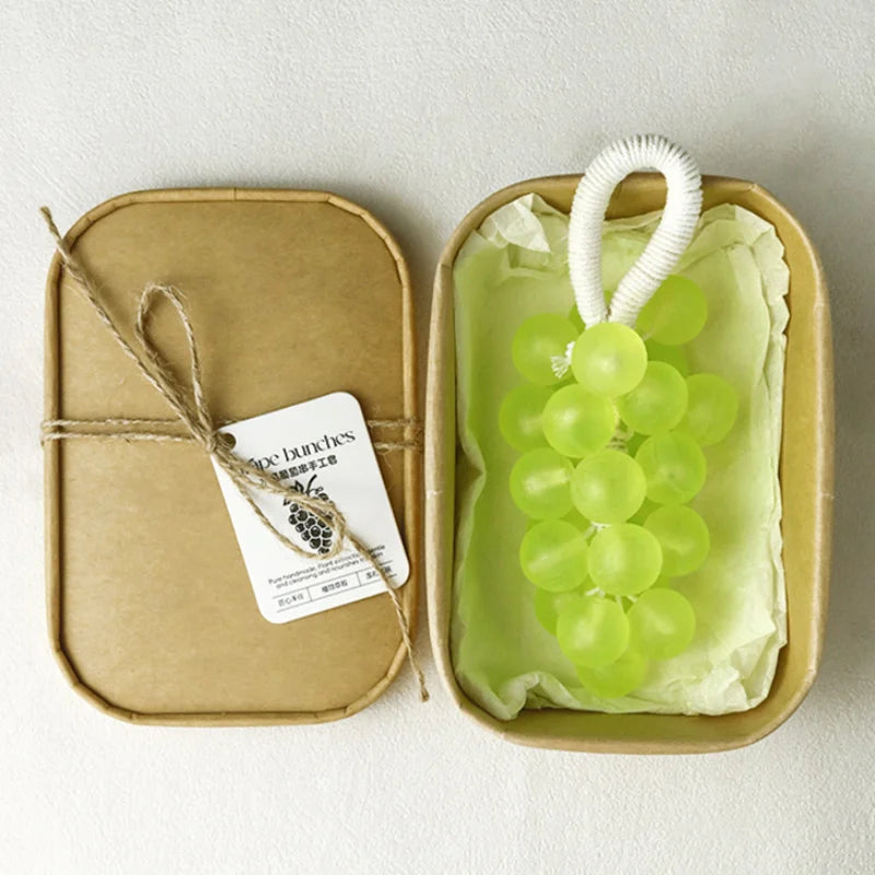 Creative Handmade Grape Shape Soap For Face Hand Body Soap Made From Green Grape Bunches Handwoven Grape Bunches Surprise Gift