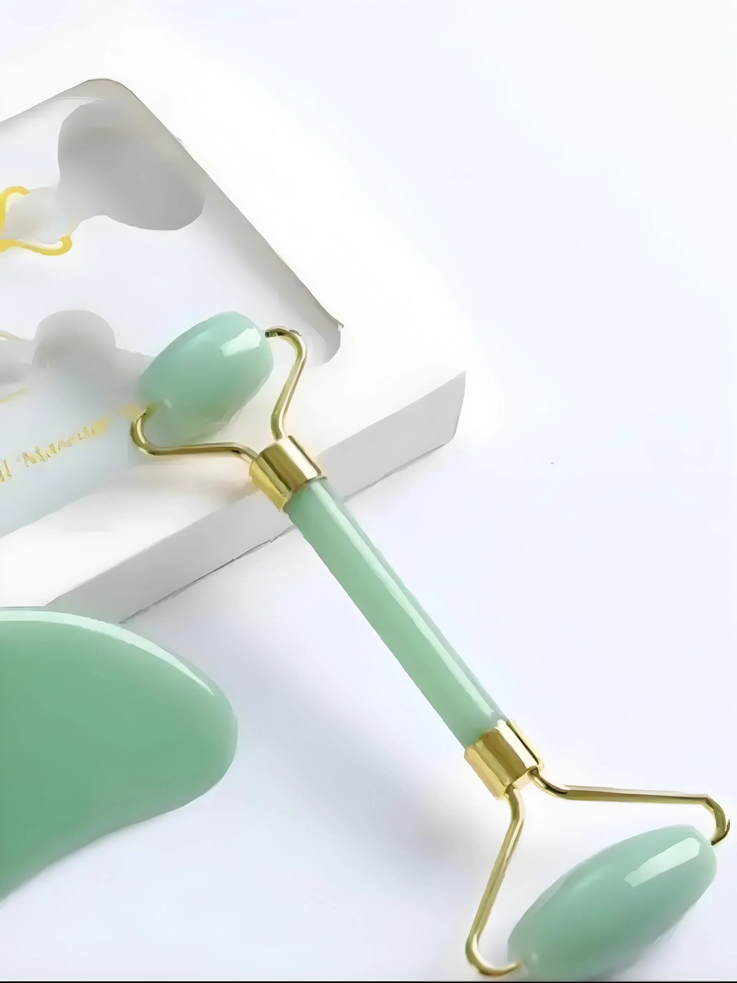Jade Roller & Gua Sha Set - Facial Massage Tools for Skin Care