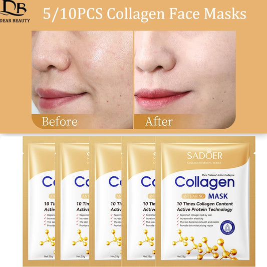 Anti-wrinkle Collagen Face Mask, Moisturizing, Brightening, & Repair