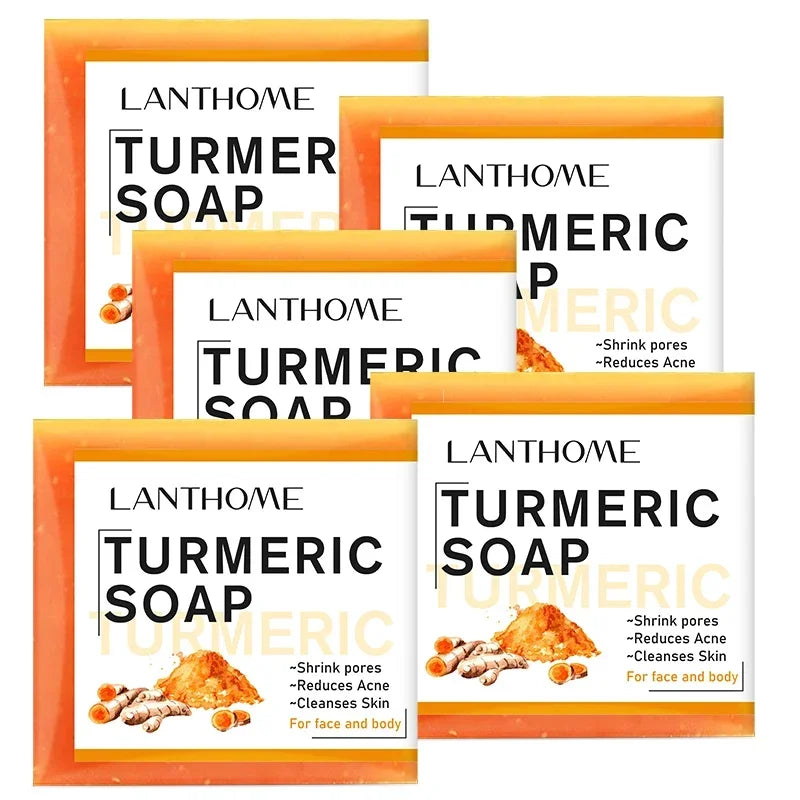 Turmeric Soap Face Cleansing Anti Acne Whitening Skin Lightening Face Remove Pimples Dark Spots Lightening Ginger Handmade Soap