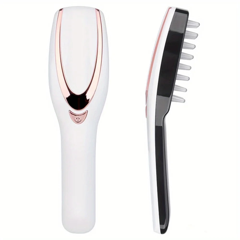 Electric Scalp Massager Brush - Soft Rubber Massage Comb with Electric Head Scraper Function for Relaxation and Hair Care