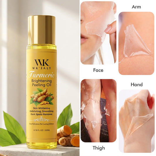 WK JALY Turmeric Brightening Peeling Oil, Exfoliation, Remove Dark Spots, Whitening, For Face, Body, Hand, Feet, All Skin Types