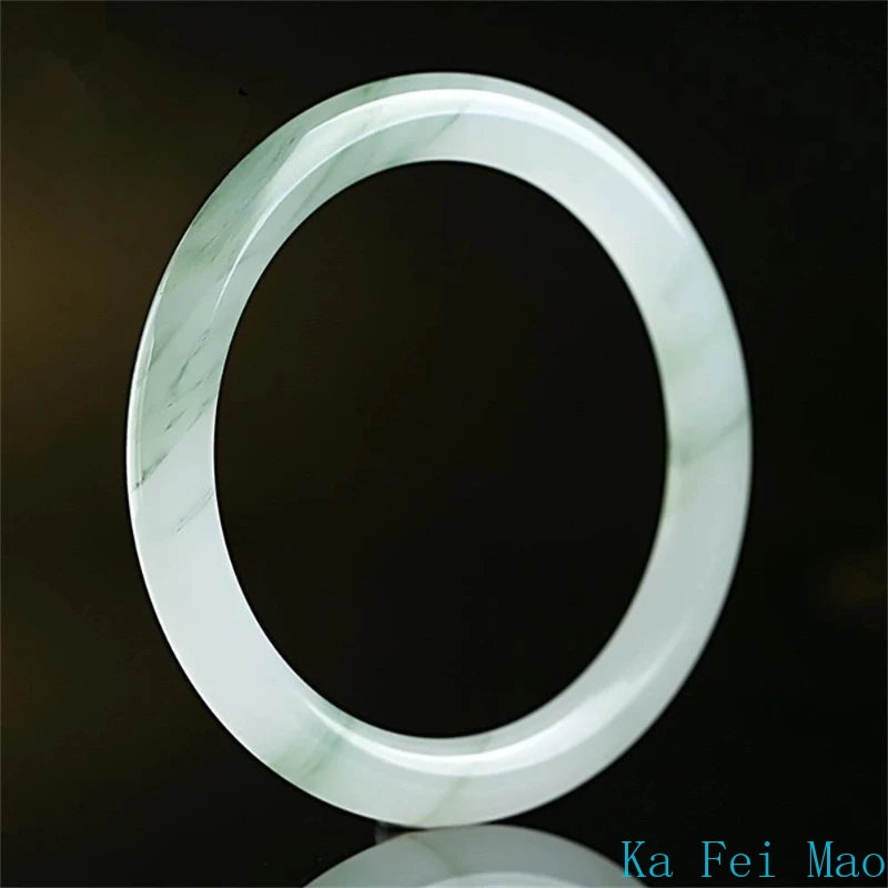 Natural Jadeite Tianshan Jade Ice-Translucent Bracelet Simple Exquisite Elegant Fashion Luxury Jewelry Best Selling Holiday Gift