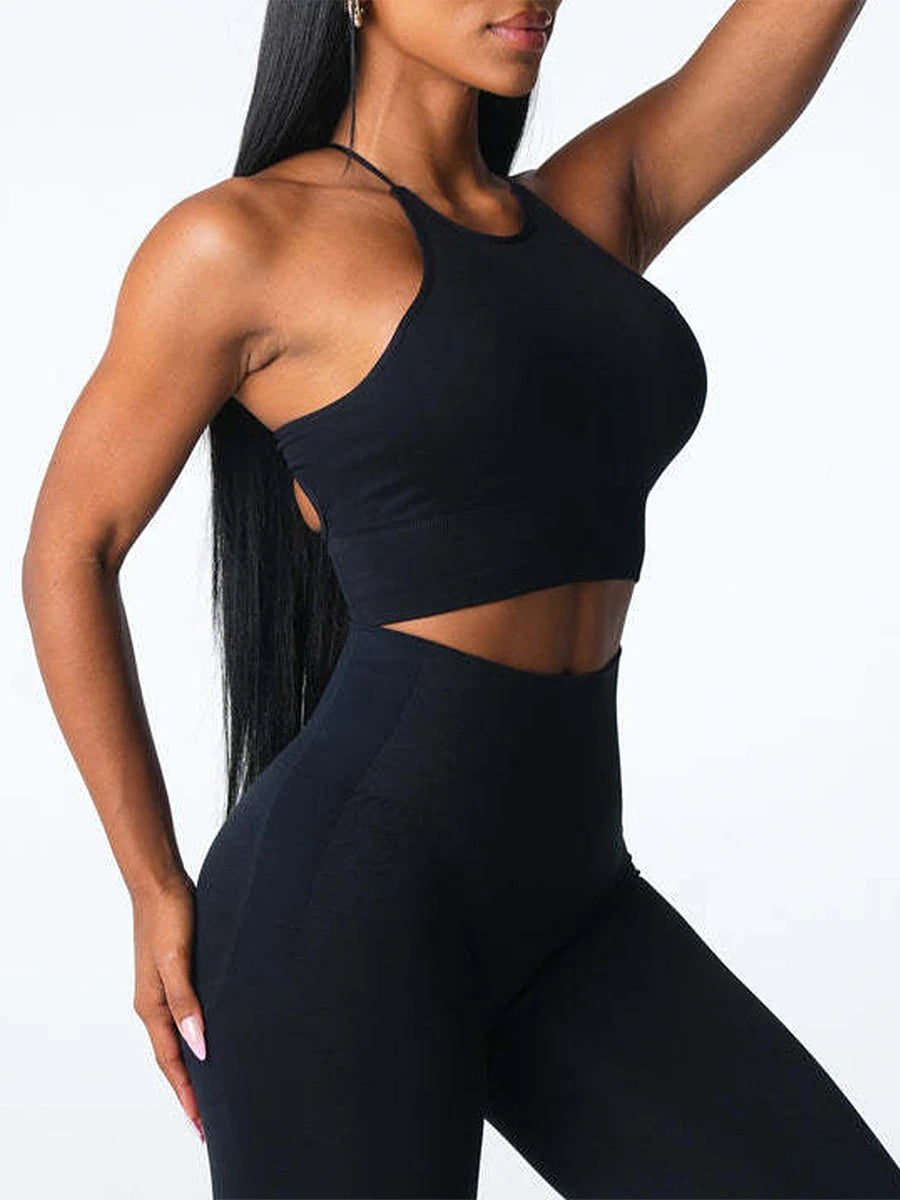 Seamless Sports Bra Sleeveless Yoga Workout Fitness Running Bralette