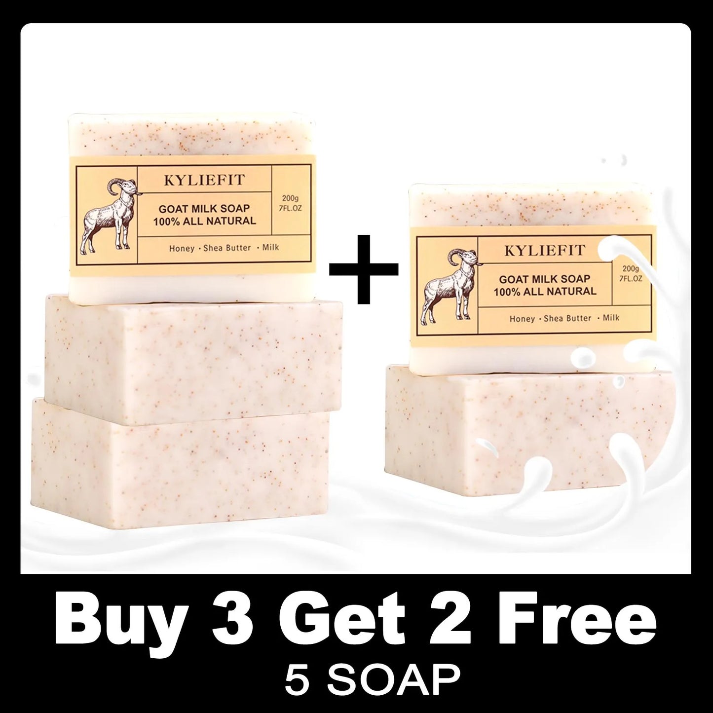 Organic Goat Milk Soap Bar, Natural, Whitening, Cleanse