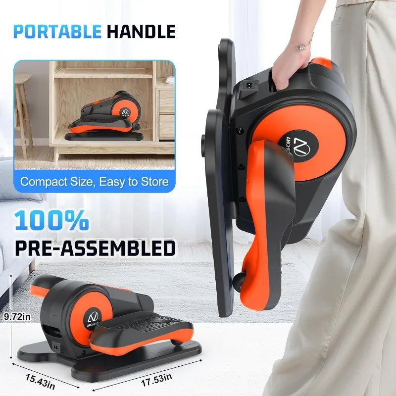 ANCHEER Under Desk Elliptical, Electric Leg Exerciser While Sitting, Motorized Ellipse Leg Exerciser Seated Elliptical Machine