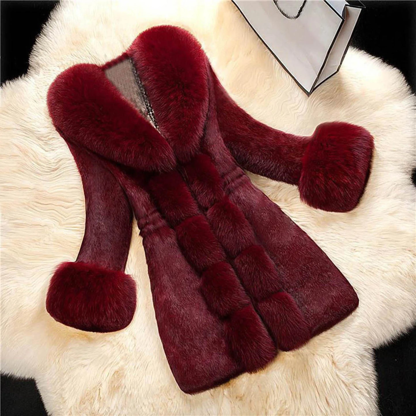 Women'S Winter Jacket Outerwears Women Lady Coat Winter Warm Long Sleeve Solid Outwear Coat Plush Jacket Casaco Inverno Feminino