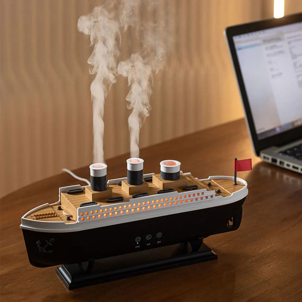 Titanic Ship Model Air Humidifier Essential Oil Diffuser & Night Light