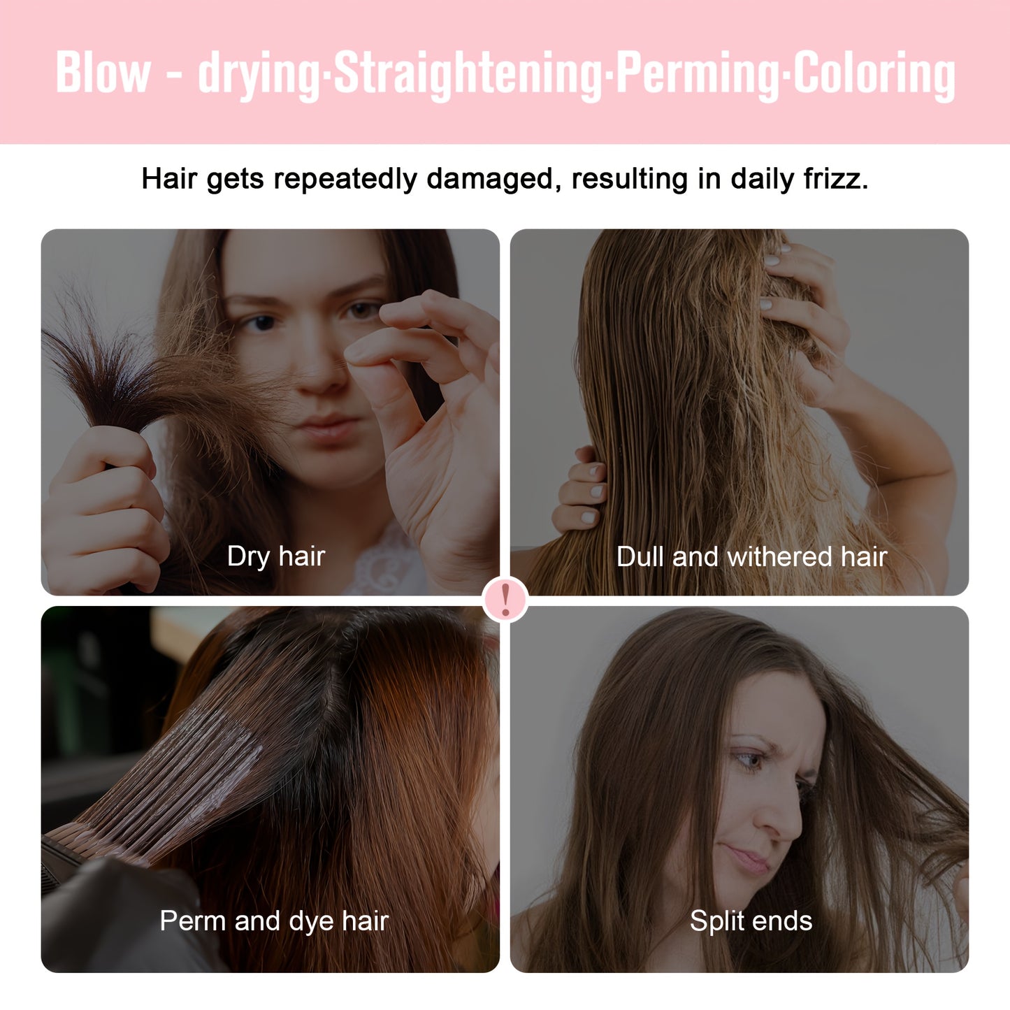 SILLKVA Biotin & Keratin Leave-In Spray - Anti-Frizz Treatment For Dry/Damaged/Curly Hair, Strengthens & Protects Against Breakage/Split Ends, Heat Protection, Detangler