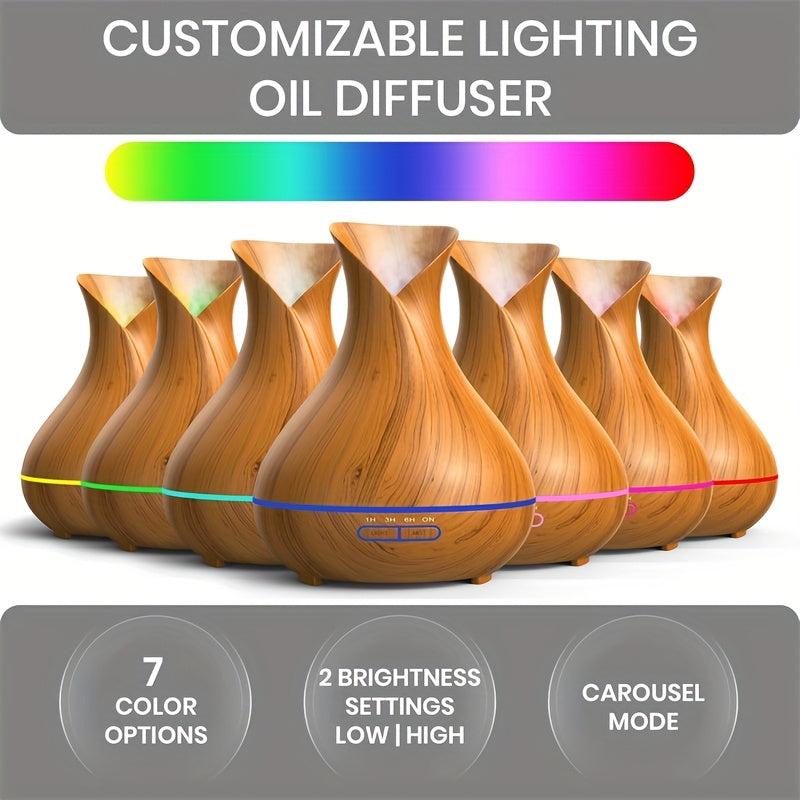 Aromatherapy Humidifier With Essential Oils And Colorful Lights