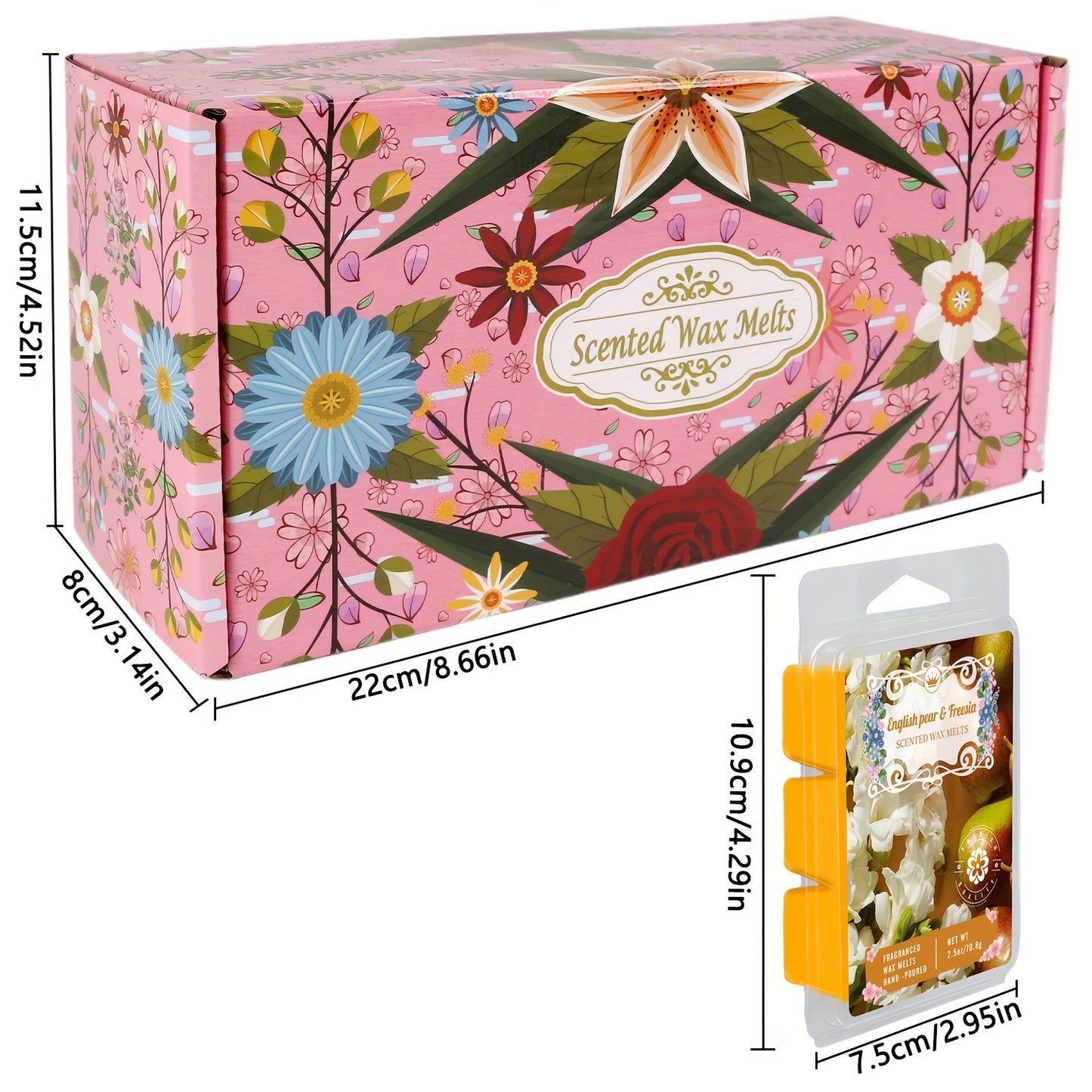 8 New Fragrance Wax Melting Cubes, 8 Different Scents, Long-lasting Fragrance, Soy Wax Cubes, Candle-making Gift Set, Holiday Gift Decoration, for Home And Office, The Wax Cubes Melt to Create A Candle Atmosphere Without Flam