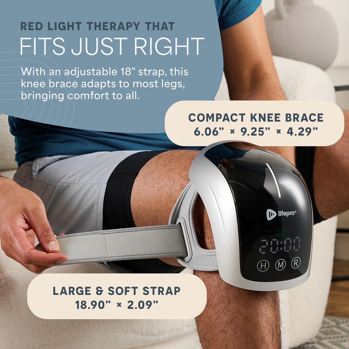 Red Light Relax Brace - Portable Device for, Stiffness, And - Ideal Massager for Athletes And Active Lifestyles