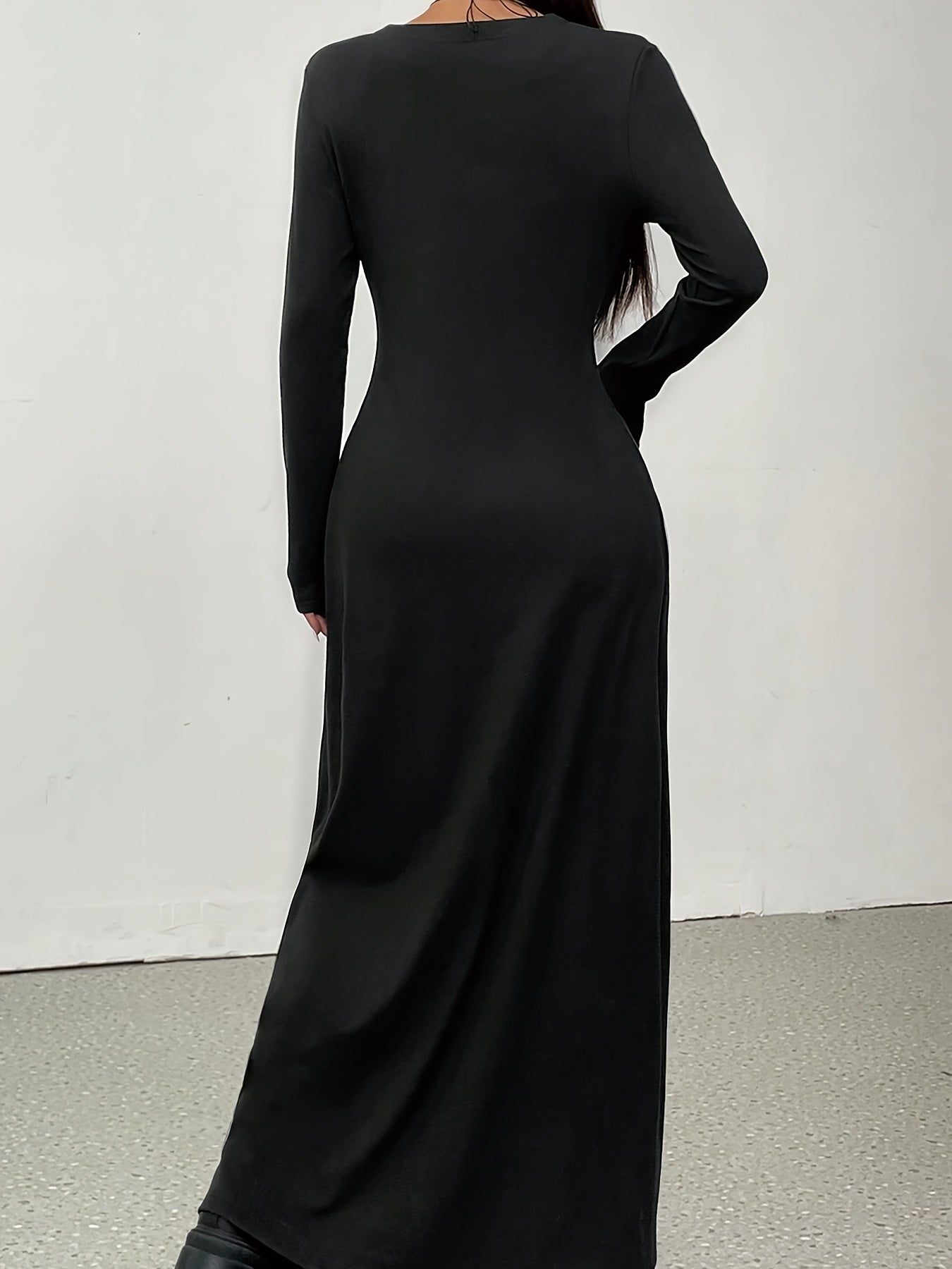 Women's Elegant Long Jacket - Open Front Closure, Machine Washable Non-Transparent Coat for Everyday & Formal Events, Chic Office Party Outerwear - Spring/Fall Wardrobe Essential, Spring Outerwear, High Collar Design, Medium