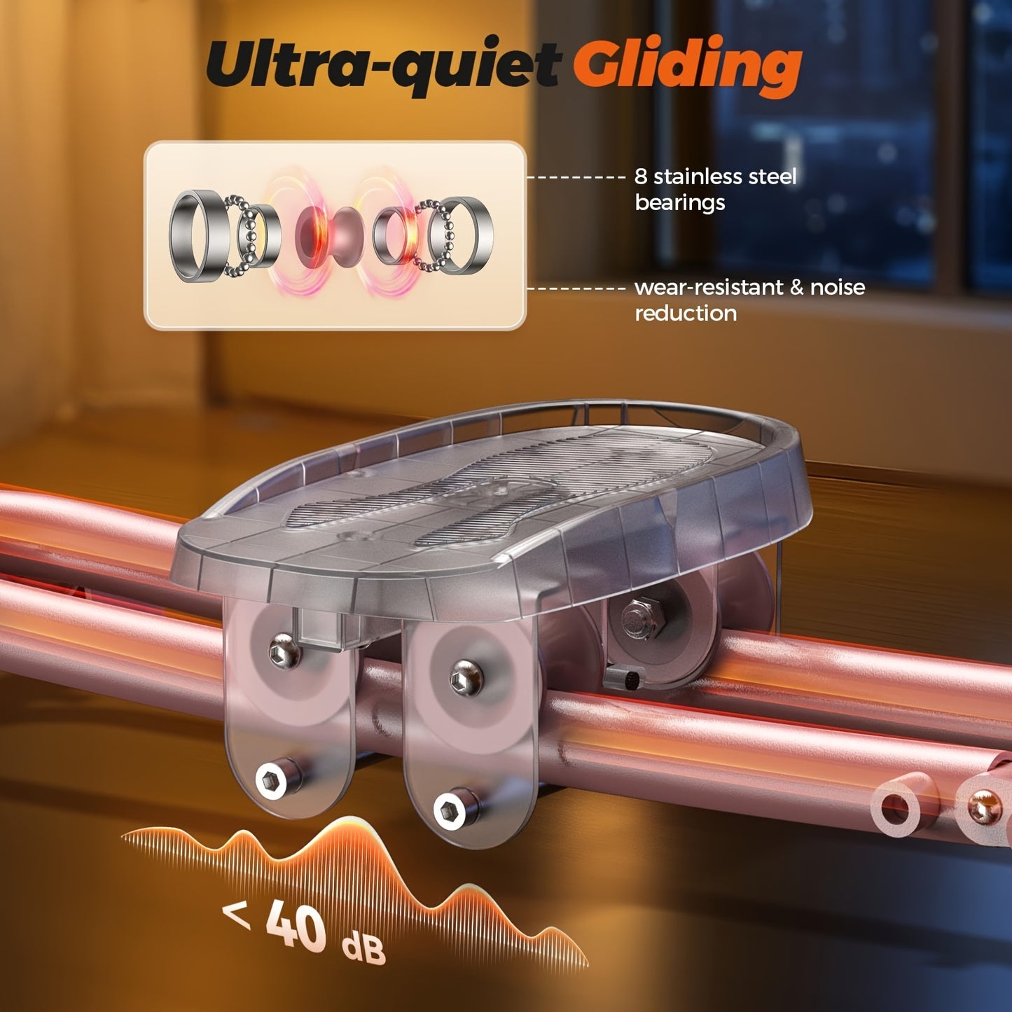 Pink Ski Stepper Trainer, 300lb Load Capacity