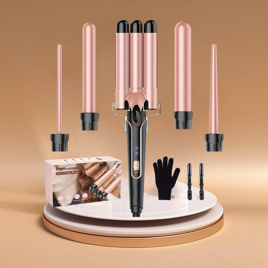 5-in-1 Curling Set with Free Storage Bag and Tutorial