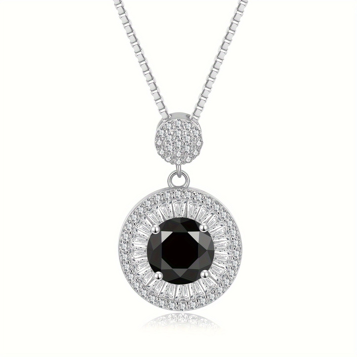 S925 Sterling Silver Moissanite Necklace 2 Carat Pendant For Men And Women Unisex Gift Idea