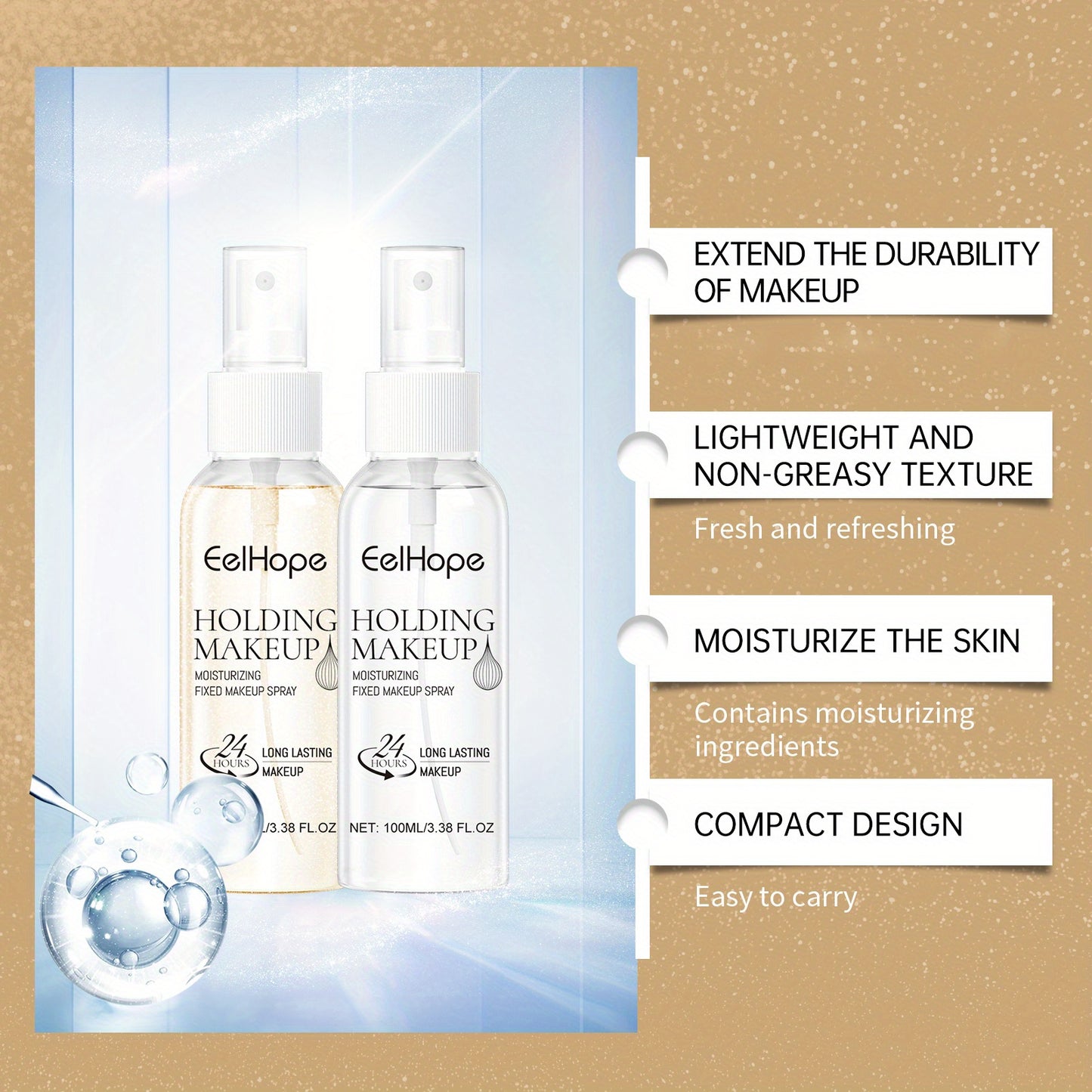 Professional Makeup Setting Spray for Long-Lasting Natural Finish