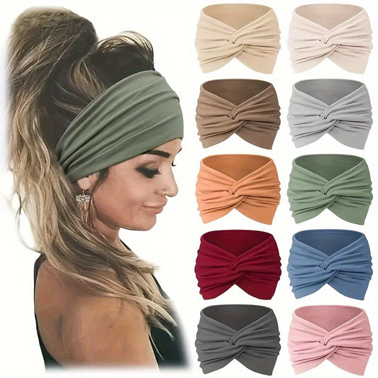 Boho Soft Headbands For Women Elastic Yoga Hairband Running