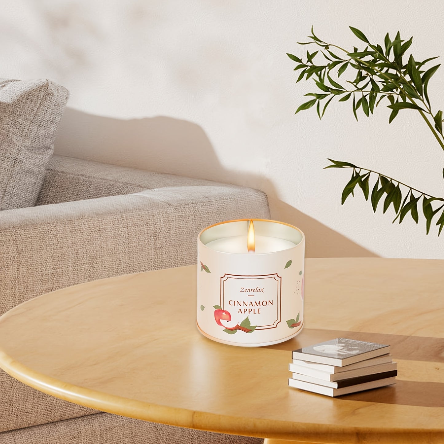 30oz Scented Candle Set for Women - Rose, Sandalwood, Cinnamon, Apple & Lavender Fragrances in Metal Jar - Perfect Christmas, Valentine's Day & Birthday Gift Seasonal Holiday Decorations