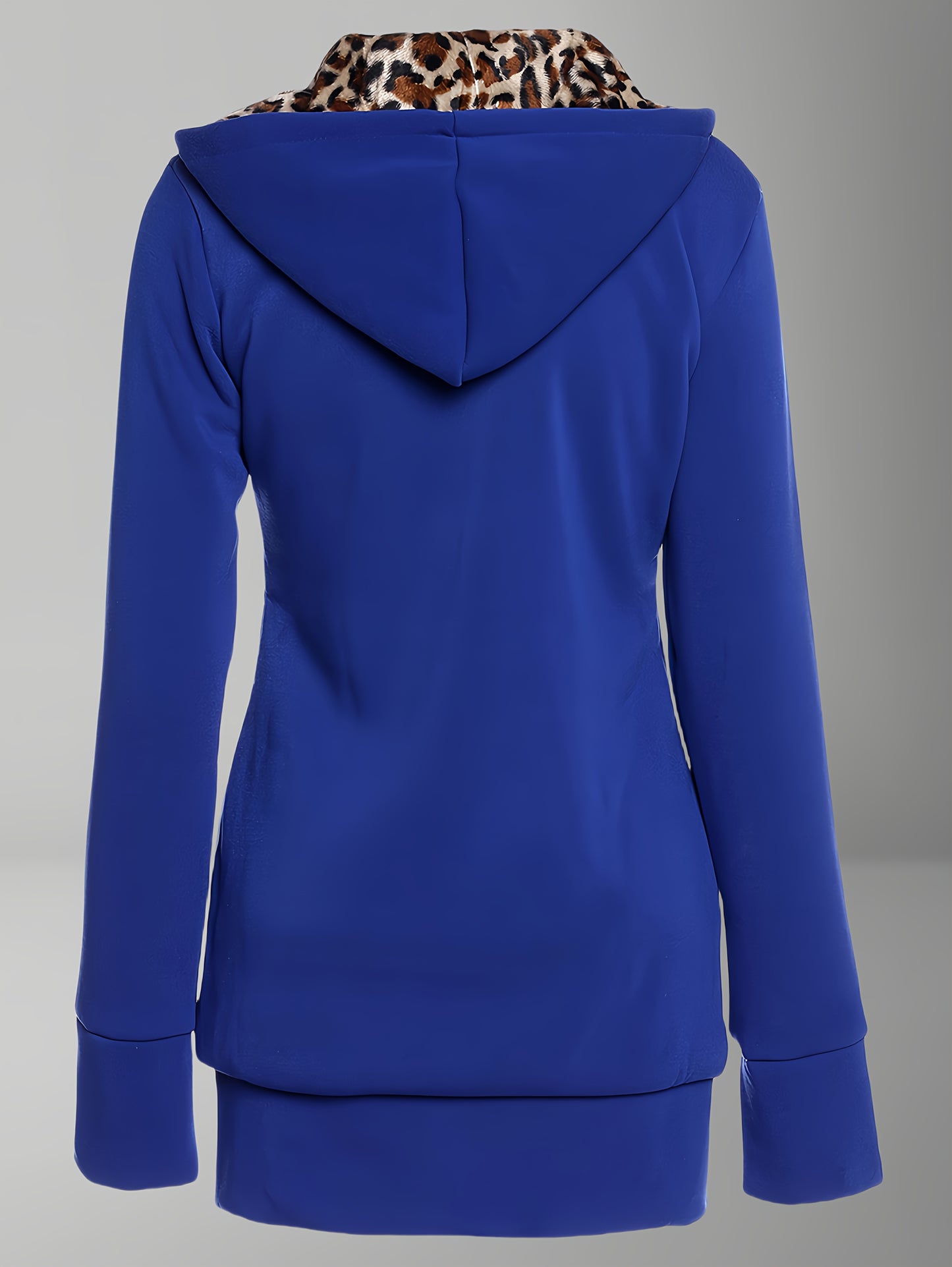 Reversible Leopard Print Hooded Jacket for Fashionable Women