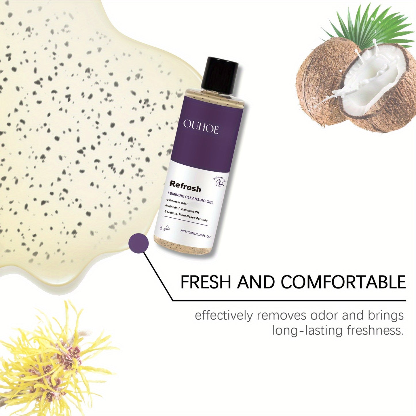 Witch Hazel Bath Gel Trio for Deep Cleansing and Moisturizing