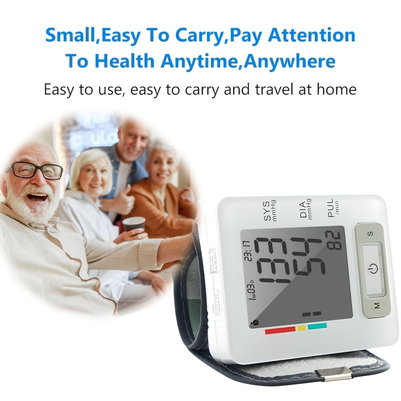 URION Wrist Blood Pressure Monitor with Large LCD Display