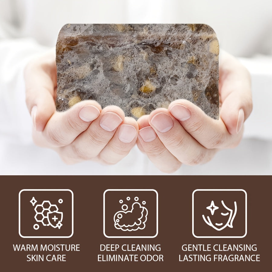 African Black Soap Bar for Cleansing and Moisturizing Skin