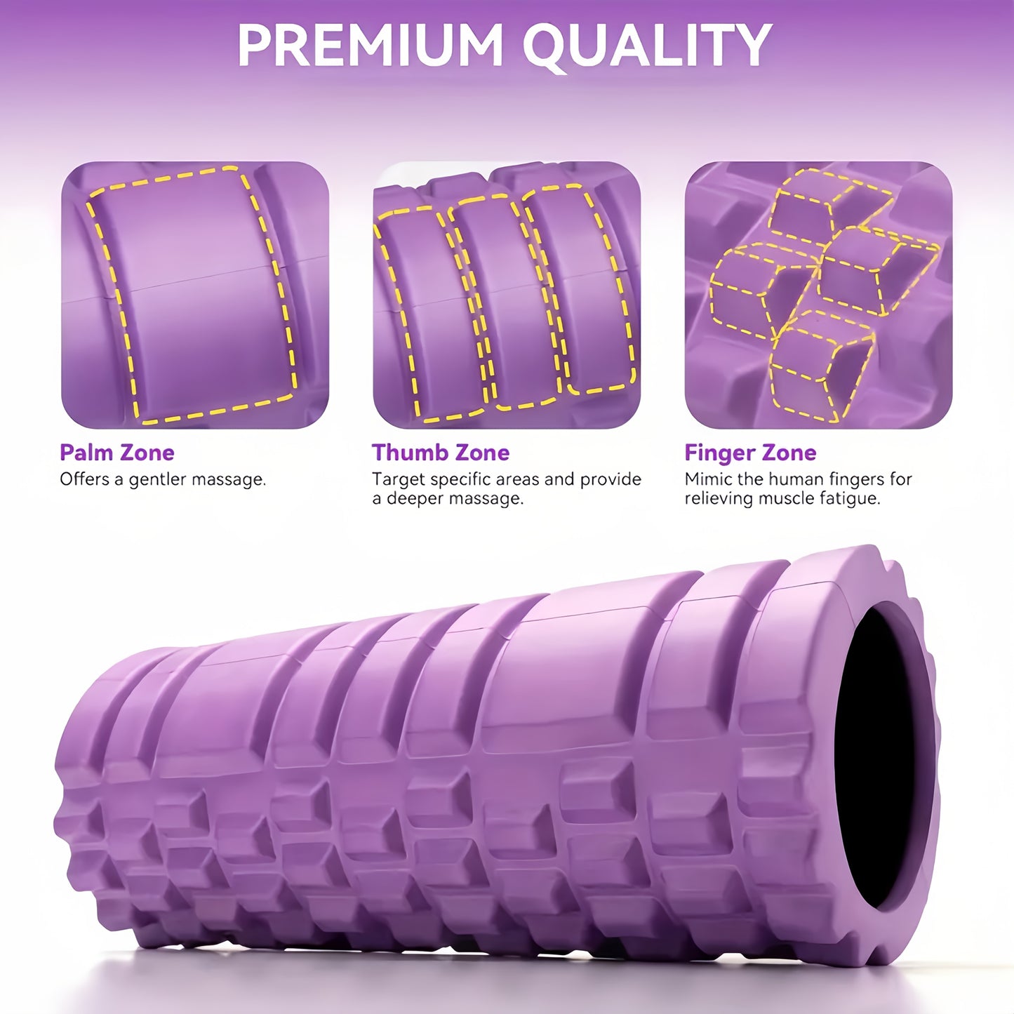 EVA Foam Roller for Deep Tissue Massage and Flexibility Improvement