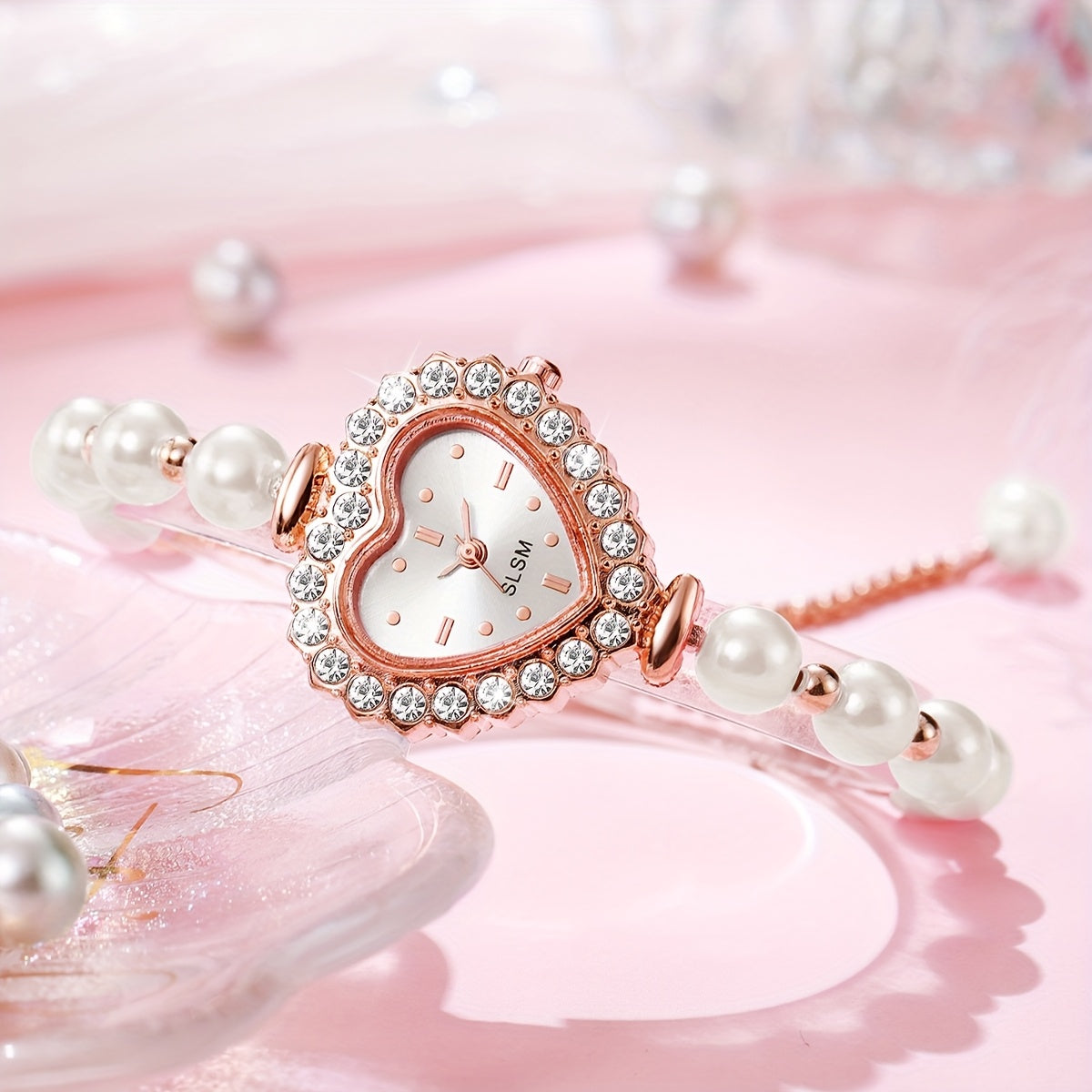 Women’s Fashion Analog Quartz Bangle Watch Set 5 Piece