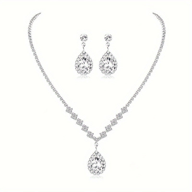 Luxury Rhinestone Evening Bags Set with Jewelry for Parties