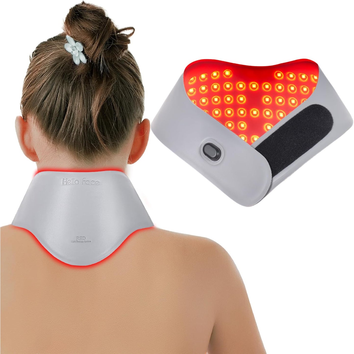 FDA Cleared - KTS Red Light Device, 147 LED Red Light Wrap - 3 Light Modes, 3000mAh Rechargeable Battery, Timer, Portable 660nm & 850nm Near for, Gray, Light, Sleek Design, USBrechargeable Device, Wellness Relax, Therapeutic