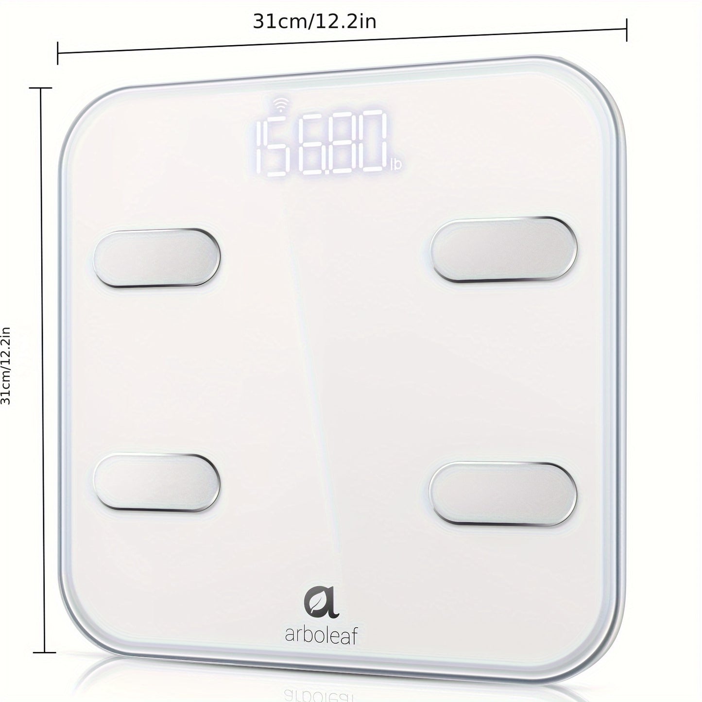 Arboleaf Smart Body Fat Scale - Advanced Weight & BMI Analysis With Wi-Fi Sync, 14 Essential Metrics, Unlimited Users & Data Storage, Professional Health Tracker For Home Gym