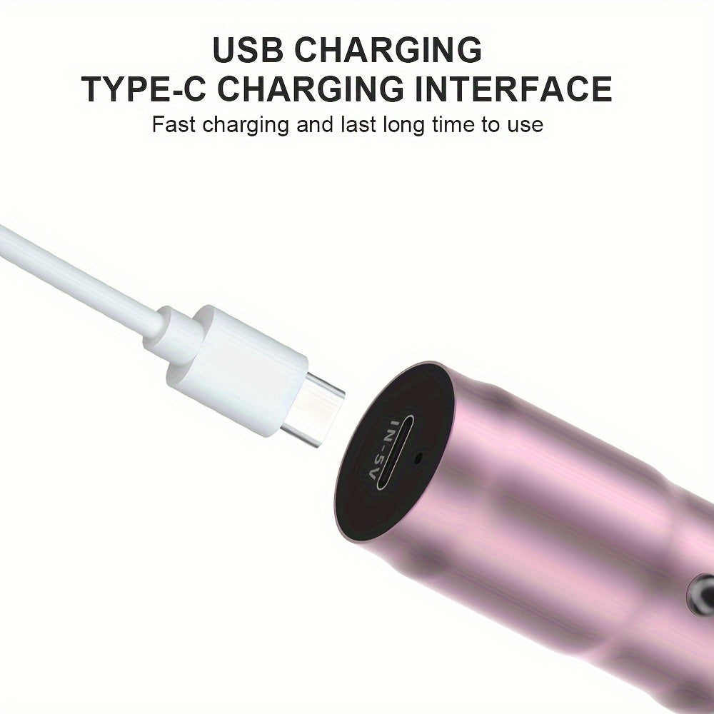 Wireless Charging Model Electric Derma pen & R-Nano Massage Heads