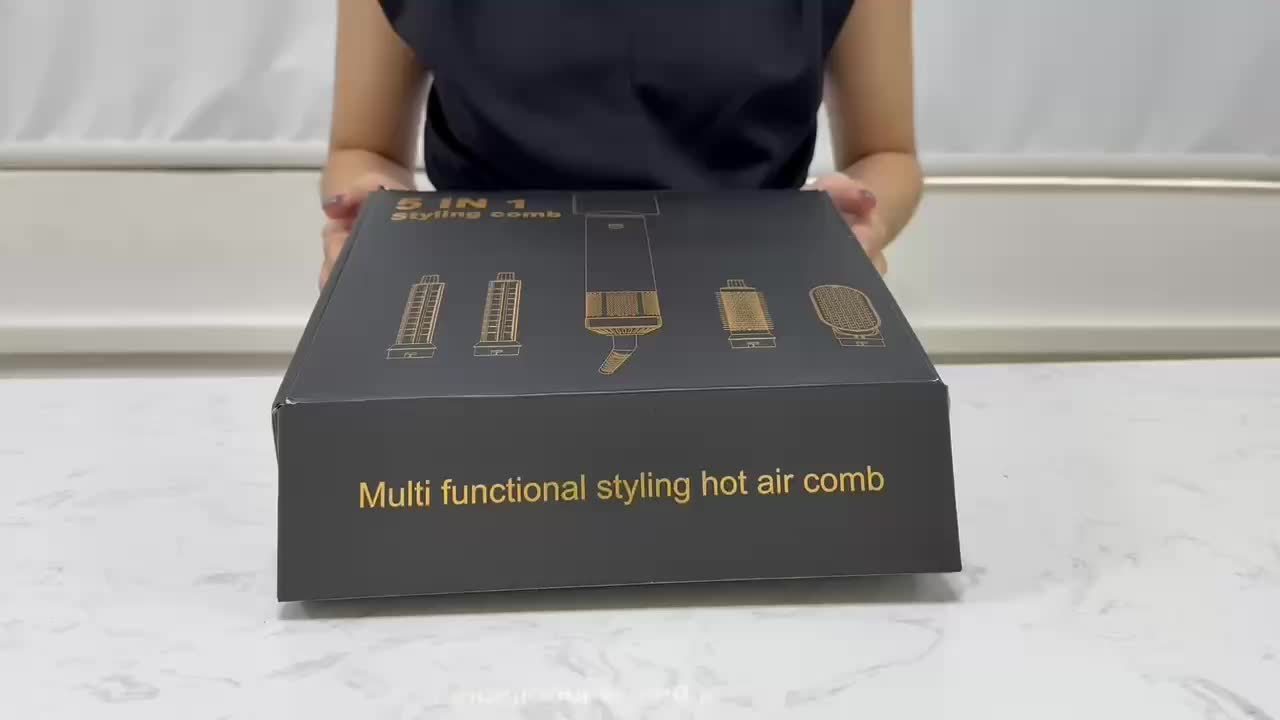 Blow Dryer Brush 5in 1, Negative Ion Hair Dryer Brush Set Air Styler Curling Wrap Air Curler, Upgrade Hot Air Brush Curling Iron Hair Styling Tools As A Gift for Straight/Curl/Drying/Smoothing,  Multifunctional Styler, Lightw