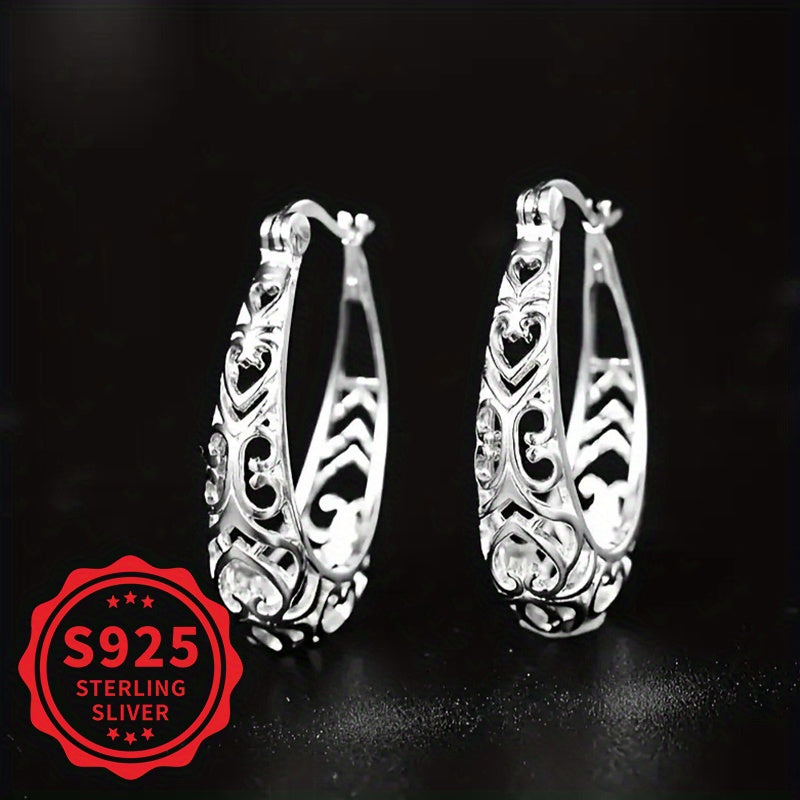 Bohemian 925 Silver Earrings for Everyday and Party Wear