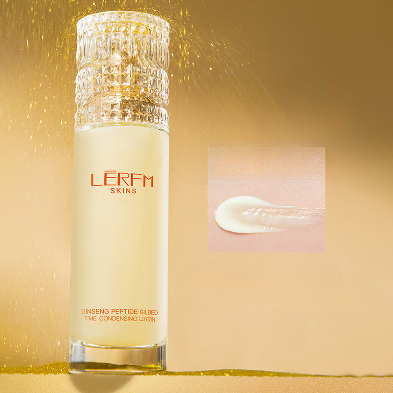 Ginseng Peptide Gilded Time Skincare Set Moisturizing & Balancing Light Beige Low Allergy Suitable for All Light Beige Types Birthday Present Holiday Gift,Gift Set for Women