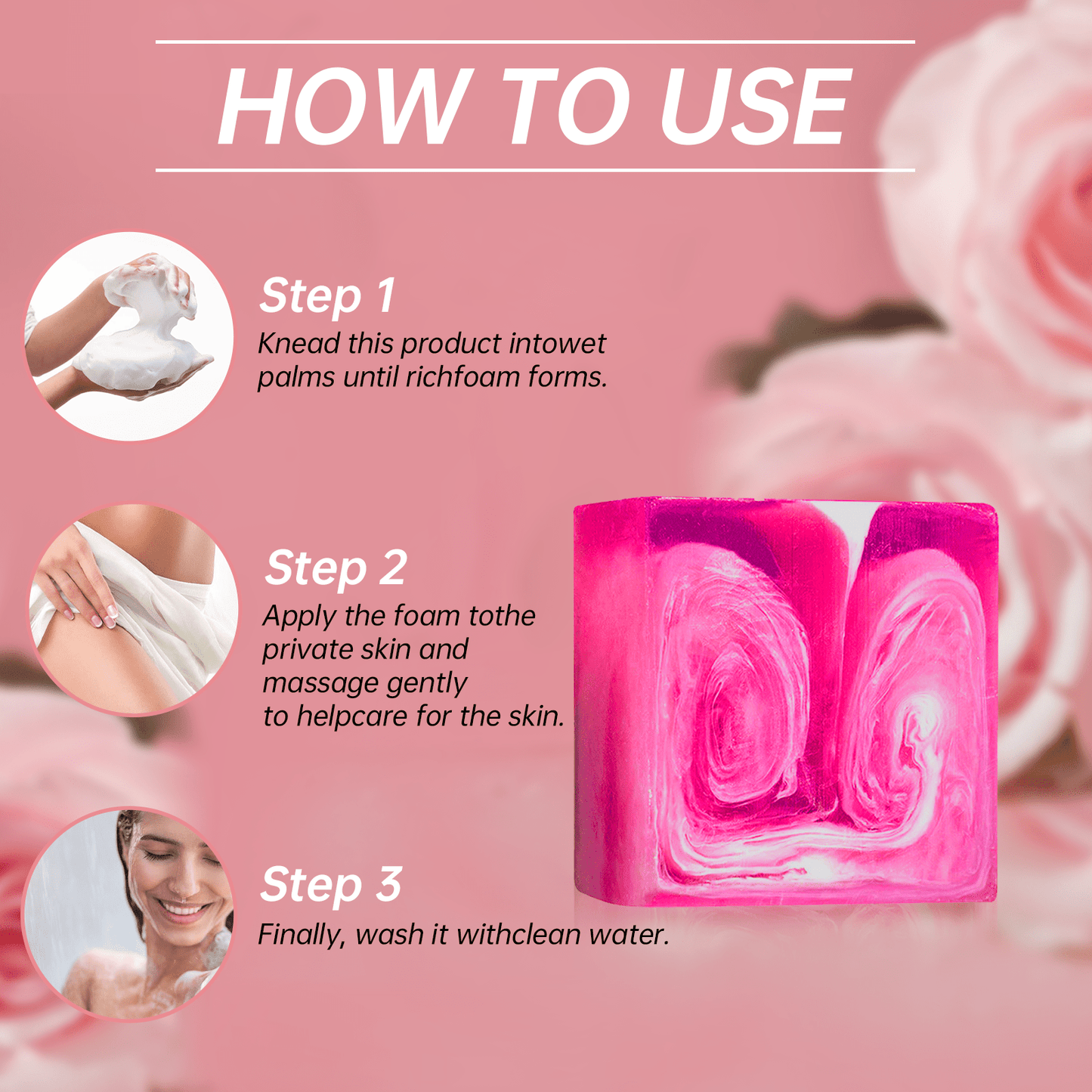 Rose Oil Intimate Body Soap With Cocoa Butter 3.53oz