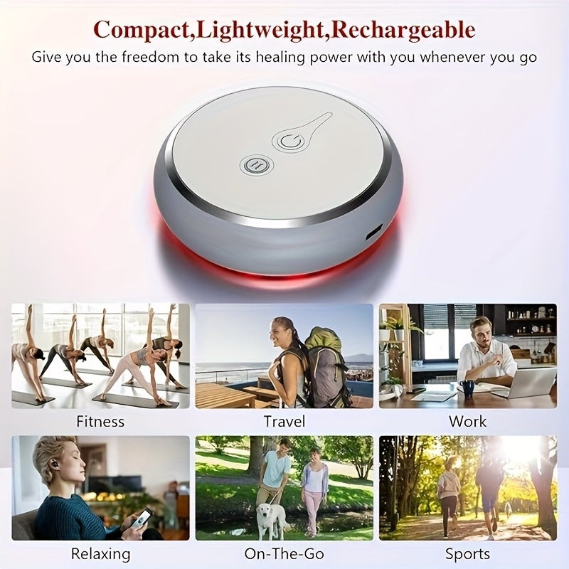 Portable Cold Laser Relax Device with 660nm & 810nm Infrared Red Light - 3-Level Intensity Wearable Body Massager for Neck, Back, Shoulder, Wrist, Knee & Ankle Pain Relief - USB Rechargeable, Lightweight & Compact Design for