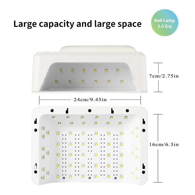LED UV Nail Lamp with Digital Display and Handrest