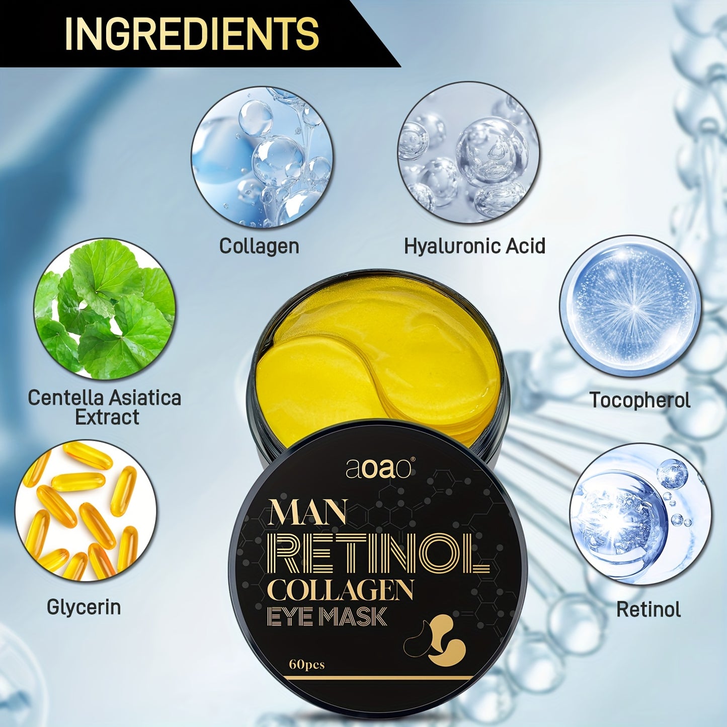 Collagen Hyaluronic Eye Mask With Retinol Anti Aging