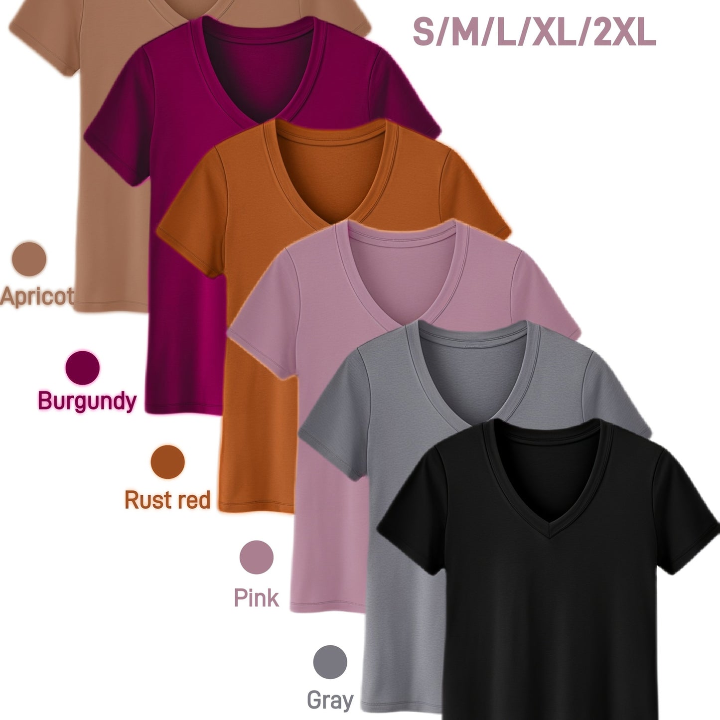 Versatile Women's V-Neck T-Shirt 3-Pack for Everyday Wear