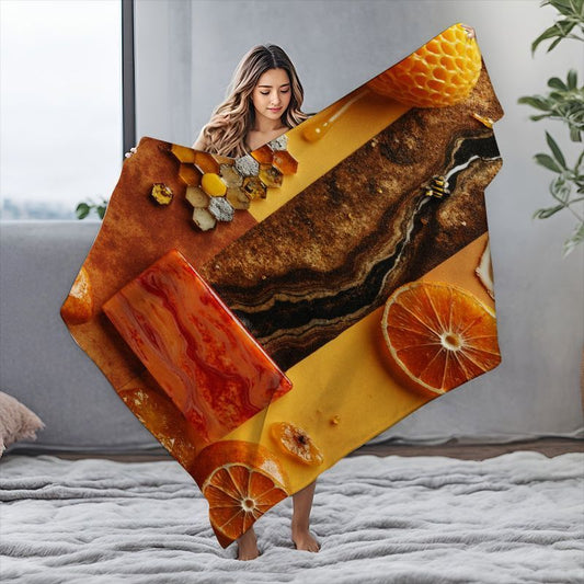 Honeycomb Citrus Soap Bar Natural Moisturizing Orange Scent