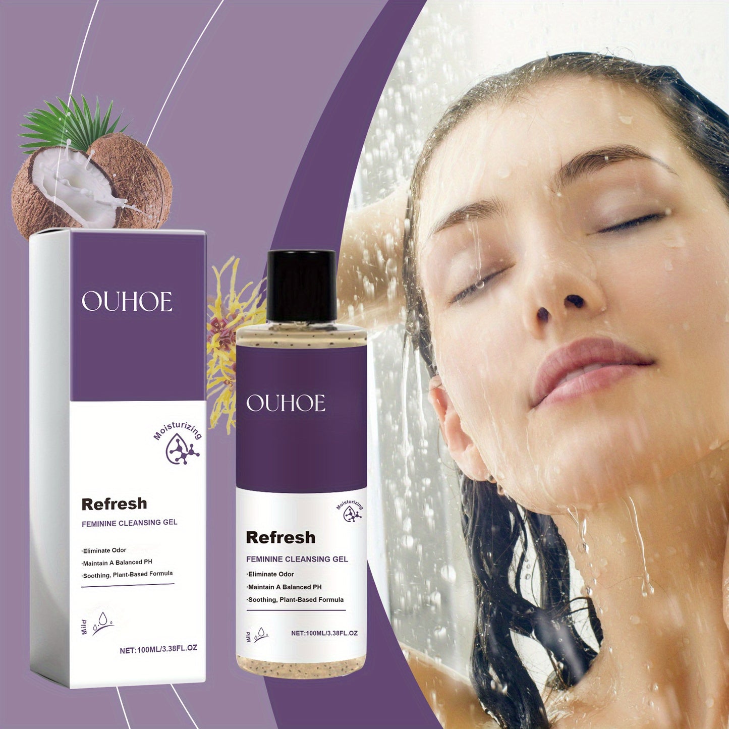 Witch Hazel Bath Gel Trio for Deep Cleansing and Moisturizing