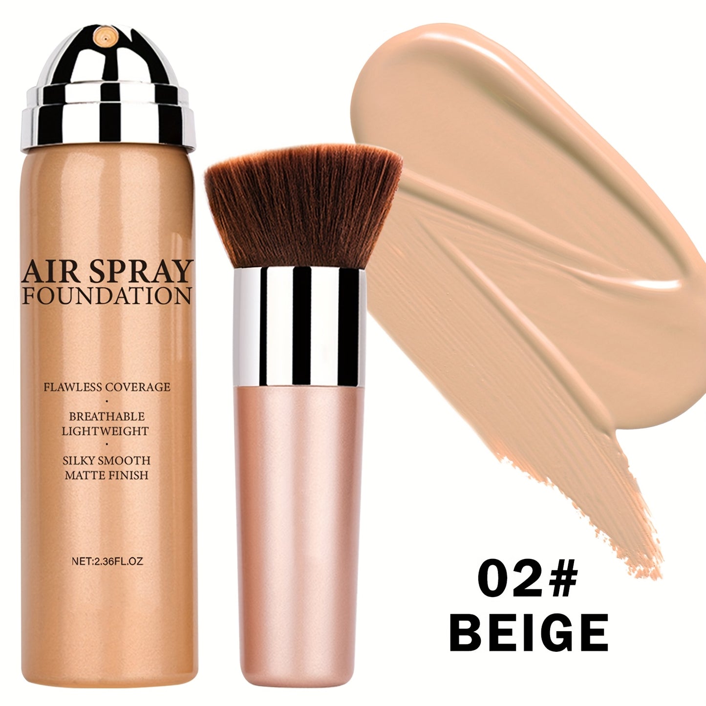 Flawless AirBrush Foundation Smooth Creamy Matte Makeup Kit