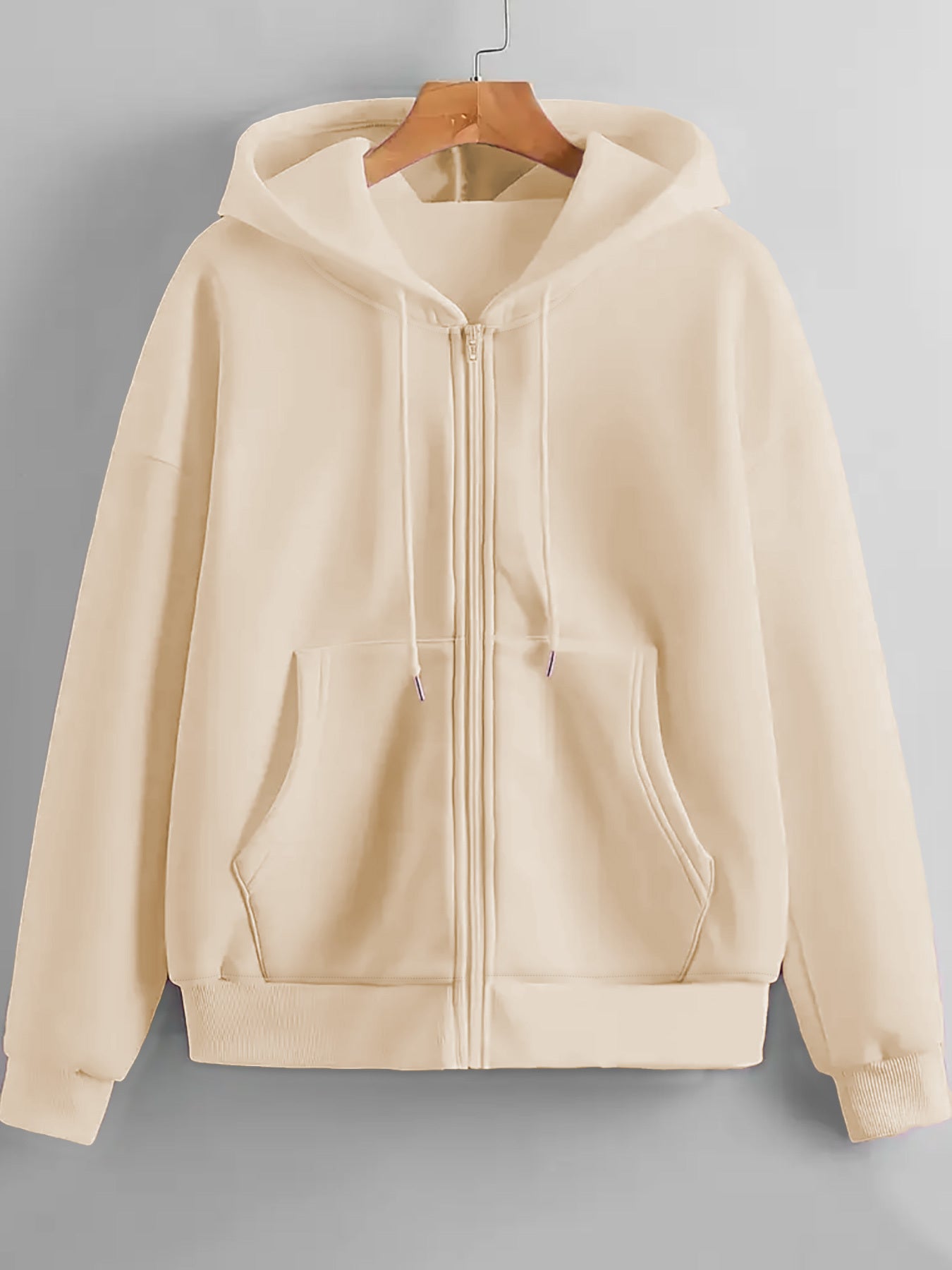 Pink Queen Graphic Hoodie Zipper Jacket Rhinestone Letters